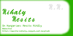 mihaly mesits business card